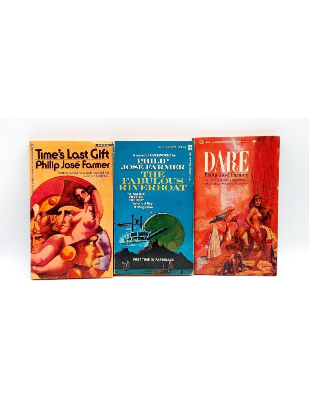 Lot of 3 PHIlip JOSE FARMER PB Books Vintage Time's Last Gift, Dare